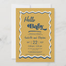 Search for blue and yellow baby shower invitations Modern