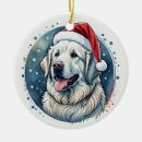 Search for great pyrenees ornaments Santa