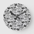 Recherche de noir et blanc abstrait horloges Unique