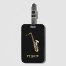 Recherche de saxophone bagages étiquettes Noir