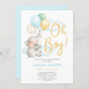 Recherche de elephant baby shower garçon invitations Moderne