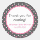 Search for pink polka dot baby shower stickers Grey