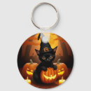 Search for kitten pumpkin keychains Halloween