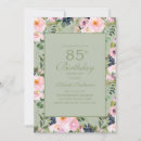 Search for floral 85th birthday invitations Elegant