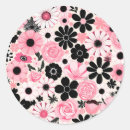 Search for pink flower pattern stickers Vintage