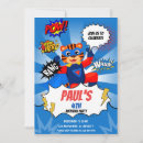 Search for superhero birthday invitations Vintage