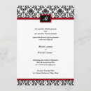 Search for monogram damask red invitations Formal