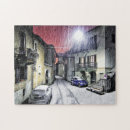 Search for snow scene puzzles Background