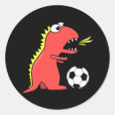 Search for cartoon soccer stickers Dinosaur