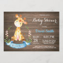 Search for giraffe baby boy shower invitations Its a boy