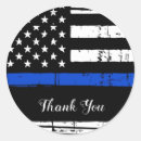 Search for office thank you stickers Thin blue line