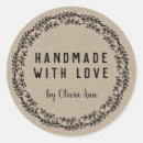 Search for etsy order stickers Handmade with love