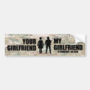 Search for girlfriend bumper stickers Army