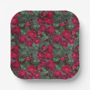 Search for red flower plates Watercolor