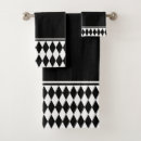 Search for harlequin diamond bathroom accessories Black and white