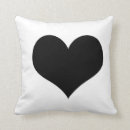 Recherche de coeur noir et blanc coussins Pour tous