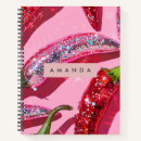 Search for hot pink glitter notebooks Monogrammed