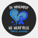 Search for diabetes cure stickers Blue