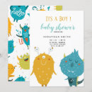 Search for monster baby invitations Colourful