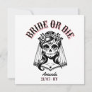 Search for gothic bride invitations Black and white