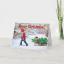 Search for snow sled christmas cards Retro