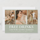 Search for funny drinking wedding save the dates Free drinks