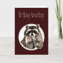 Search for funny raccoon birthday cards Cute