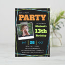 Recherche de vert bleu orange invitations D'anniversaire