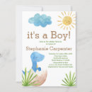 Recherche de dinosaur baby shower garçon invitations Bleu