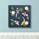 Search for koi fish pond canvas prints Asian