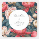 Search for peony wedding stickers Blue
