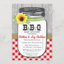 Search for mason jar baby shower invitations Gingham