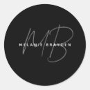 Search for monogram black stickers Typography