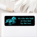 Search for horse return address labels Turquoise