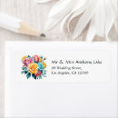 Search for teal floral return address labels Pink