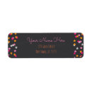 Search for confetti stars return address labels Pink