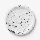 Search for paint splatter plates Black and white
