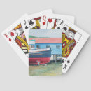 Recherche de bateaux jeux de cartes Aquarelle