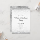 Search for white christmas invitations Glitter