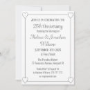 Recherche de coeur argenté invitations Blanc