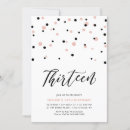 Search for rose gold 13th birthday invitations Modern