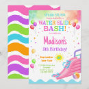 Search for waterslide birthday invitations Water slide bash
