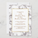 Search for white marble invitations Gold