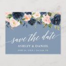 Recherche de bleu foncé cartes postales Aquarelle rose floral