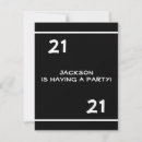 Search for male 21st birthday invitations Simple