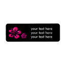 Search for hot pink and black return address labels Elegant