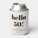 Search for 50th birthday can coolers Bold typography