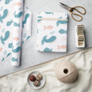 Search for whales wrapping paper Cute