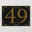 Search for 49th birthday invitations Gold