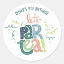Search for birthday tea party stickers Blue